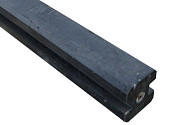Eindpaal betonschutting + schroefbus 11,5x11,5x130 (sponning 72 cm) Antraciet