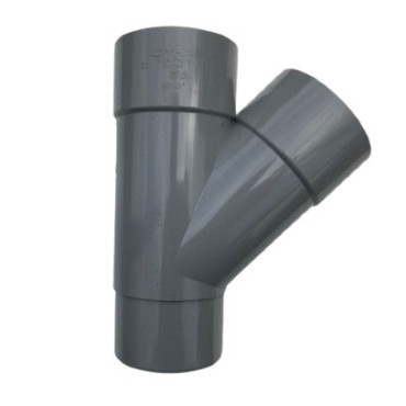 Drain hulpstuk  PVC T stuk 45° 3xL - 75 mm