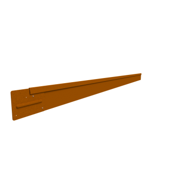 Rigidline 100x2200 mm, Weervast (corten) incl. 3 platte grondpennen en verbindingsplaat
