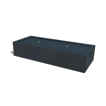 Aluminium watertafel 200x80x40-RAL9005 (zwart)-Exclusief LED-verlichting