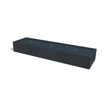Aluminium watertafel 300x80x40-RAL9005 (zwart)-Inclusief LED-verlichting
