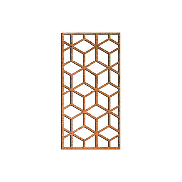 Cortenstaal wanddecoratie Geometric Pattern 2.0-Large