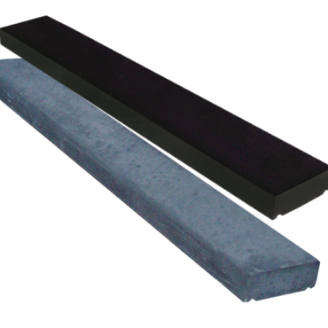 muurafdekband 2-zijdig 15x100 zwart beton