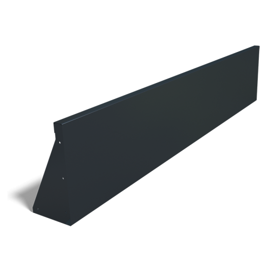 Gepoedercoat staal keerwand recht 200mm (hoogte 40cm)