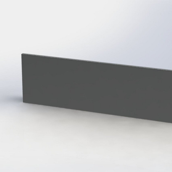 Gepoedercoat staal keerwand recht 200cm (hoogte 50cm)