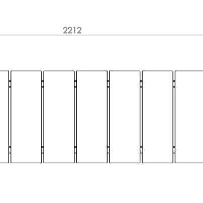 Gepoedercoat staal met Bankje Vierkant-RAL9010  opties=bodemplaat