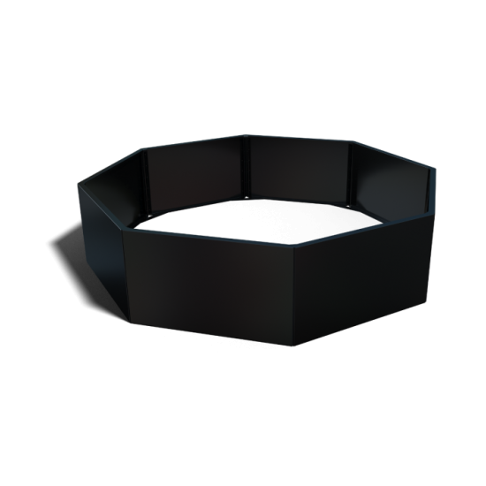 Gepoedercoat staal plantenbak Achthoek 120 hoogte=30cmkleur=RAL7016