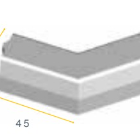 Trottoirband hoekstuk 18/20x25 135° uitw. grijs visbek