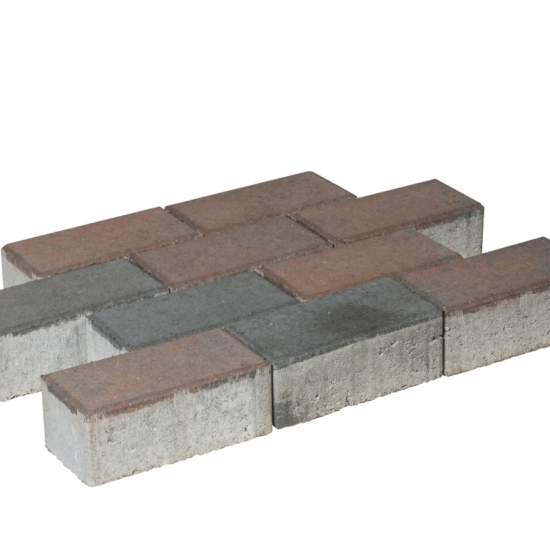 Infra Halve Betonklinker 10,5x10,5x8 cm Bruin-zwart  (komo-keur)