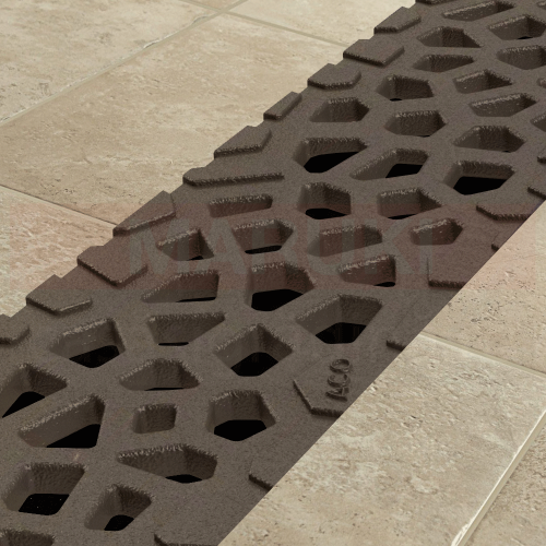 Aco Voronoï rooster gietijzer, L= 500mm Quartz