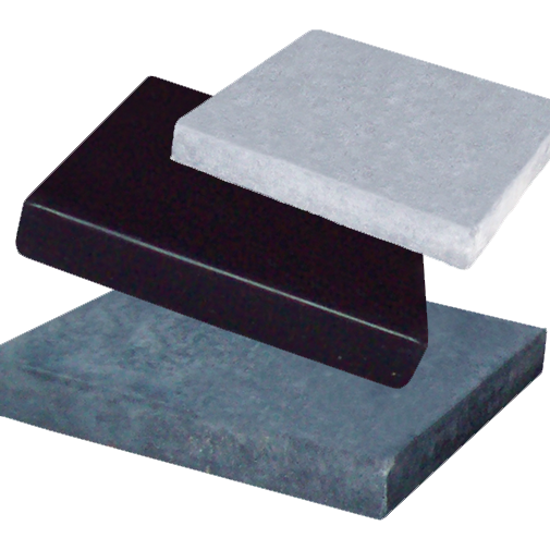 Paalmuts 37x37x5/15,5 zwart beton (punt of vlak)