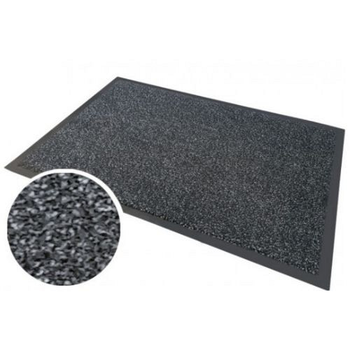 Drooglopermat antraciet zwart 90x60 cm