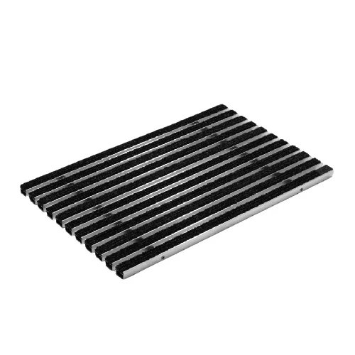 ACO Schoonloper Aluminium mat met tapijtstroken antraciet 60x40x2cm