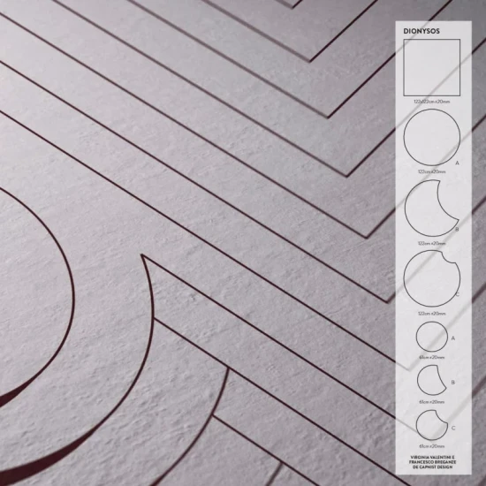 Keramische staptegel TD Decor rond Ø61x2 cm Dionysos - model B