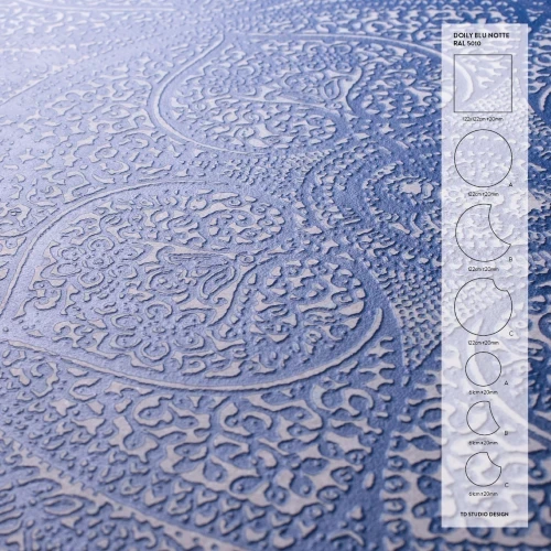 Keramische staptegel TD Decor rond Ø120x2 cm Doily Blu Notte - model B