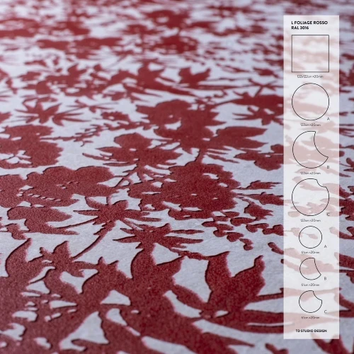 Keramische staptegel TD Decor rond Ø120x2 cm Doily Rosso - model A