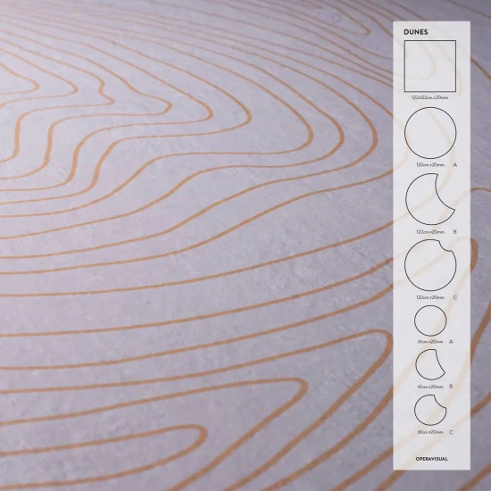 Keramische staptegel TD Decor rond Ø122x2 cm Dunes - model B