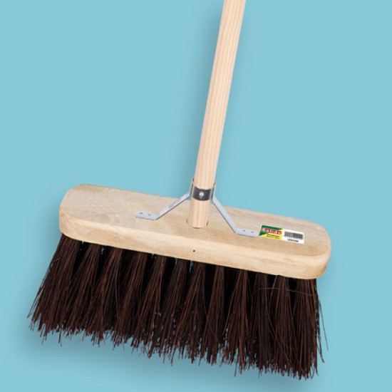 Bezem SOLIDE BAHIA 29 cm met IKAPÃ steel 150 x 28 cm en stokhouder