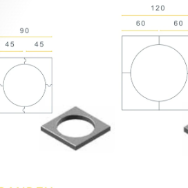 Infra Boomkransband element 60x60x12 di grijs vk