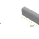 Gazonband 10x20x100 zwart vis K 11021