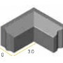 Infra Geleideband hoekstuk 5/20x25x50 90° inw. grijs vis