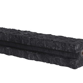 Hoekpaal betonschutting granietmotief 12x12x275 (sponning 180/216 cm) Antraciet