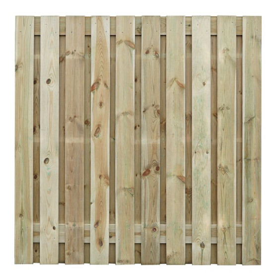 Grenen scherm 19 planks 17 mm - recht 180x165 cm (bxh)