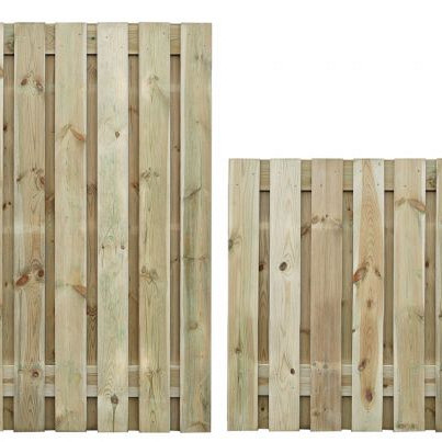 Grenen scherm 19 planks 16 mm - recht 180x90 cm (bxh)