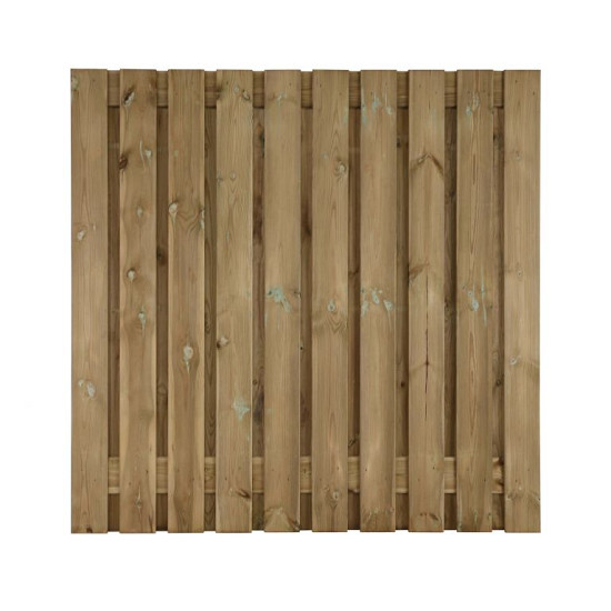Grenen scherm 21 planks 16 mm - recht 180x180 cm (bxh)