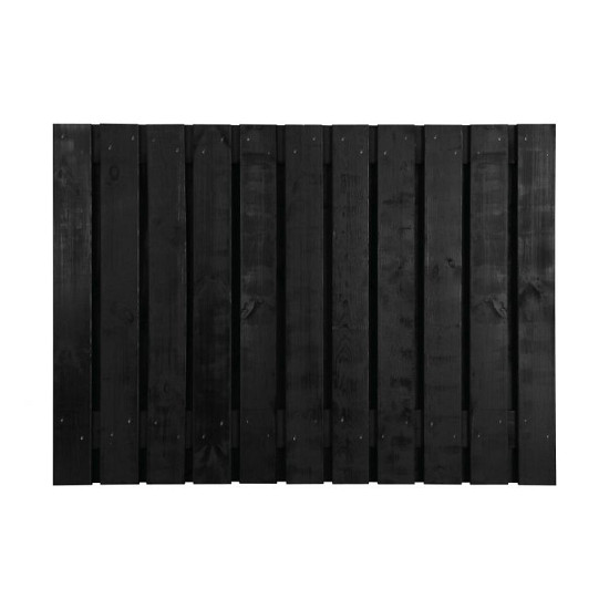 Grenen scherm 23 planks 17 mm - recht zwart 180x165 cm (bxh)