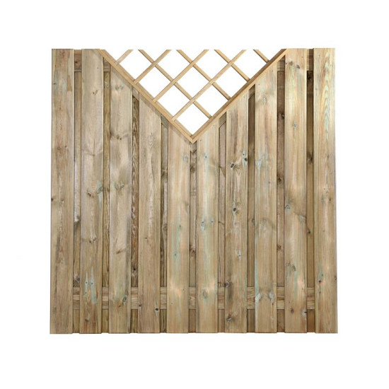 Grenen V-scherm - recht 180x180 cm