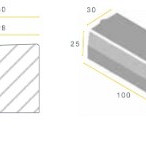Infra Trottoirband 28/30x25x100 zwart vis