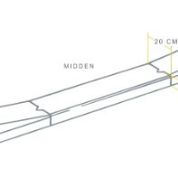 Infra Inritband mv-18/20x25x100 rechts grijs vis