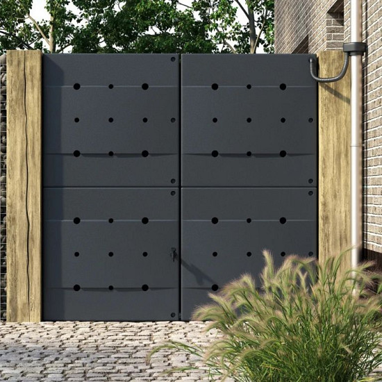 Rainblock regentonschutting (2 stuks) zwart 92x25x92 (bxdxh)