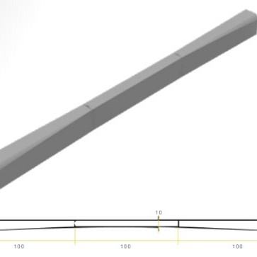 Infra Trottoir verloopband  13/15x20-10x20 rechts grijs vis/h&d