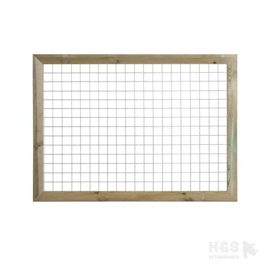 Betonijzer trellis (grenen ombouw) 180x130 cm
