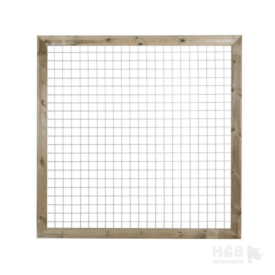 Betonijzer trellis (grenen ombouw) 180x130 cm