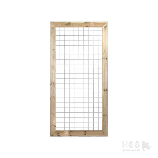 betonijzer trellis (grenen ombouw) 90x130 cm