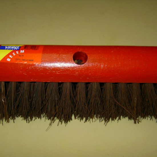 Straatbezem SOLIDE Rood gelakt Bassine / Afrika 30 cm -