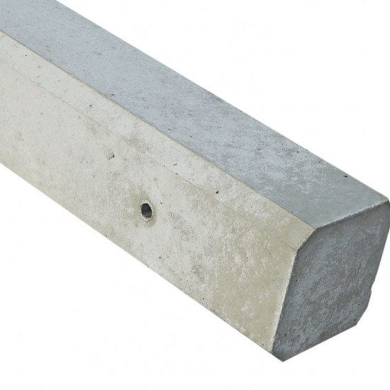 3-sponning paal vlak 10x10x275 (sponning 74 cm, tbv 2 platen) Wit