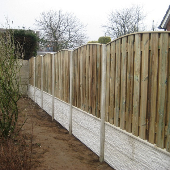 3-sponning paal vlak 10x10x275 (sponning 74 cm, tbv 2 platen) Wit