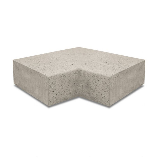 ArtiStone hoekstuk traptreden 90° binnen 40x20 Greige