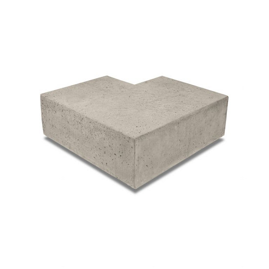 ArtiStone hoekstuk traptreden 90° buiten 37x15 Greige