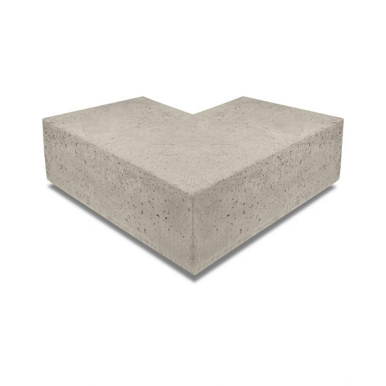 ArtiStone hoekstuk traptreden 90° buiten 40x20 Greige