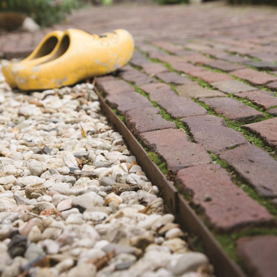 Randbegrenzing COL-MET Corten ongecoat 3 mm, 225 x 10,2 cm incl. 3 pennen (prijs per m¹)