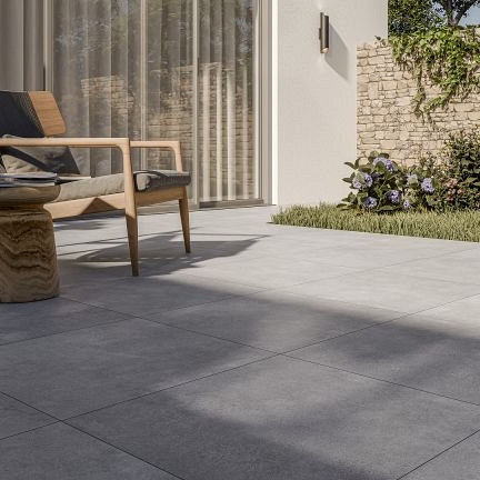 Keramische tegel 80x80x2 cm Due Bari Grigio