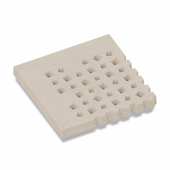 Weave tegel 100x100x10 cm buitenhoek Greige