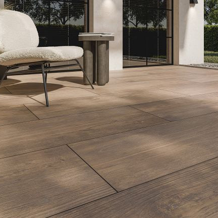 Keramische tegel 120x40x3 cm Woodlook Ronco Dark