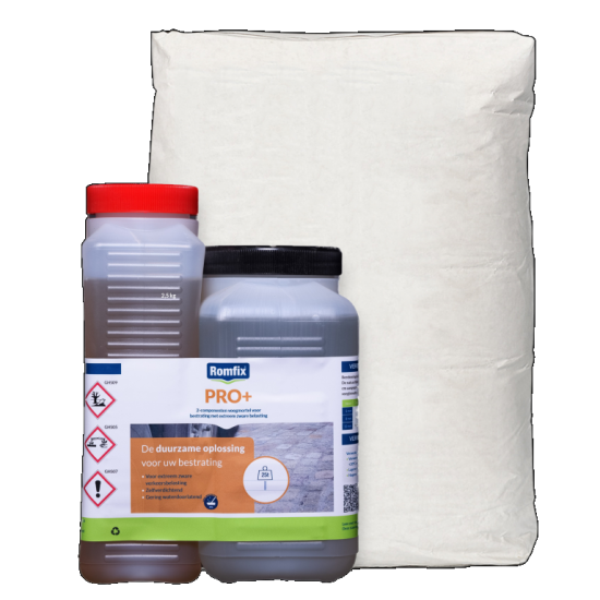 Romfix Pro+ 27,5 kg Steengrijs (25 kg zand+2.5 kg component)
