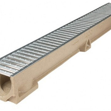 Euroline goot L=1000mm incl verzinkt rooster